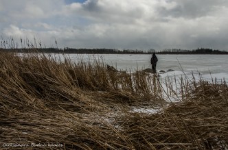 water reservoir at Mountsber Conservation Area in the winter