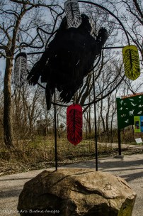 Indigenous sculpture at Point Pelee