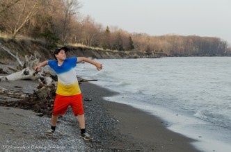 skipping stones at Wheatley Provincial Park
