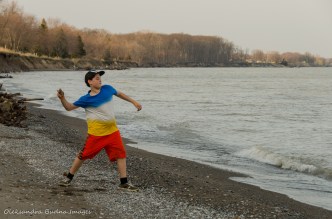 skipping stones at Wheatley Provincial Park
