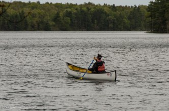 paddling on Big Salmon Lake in Frontenac