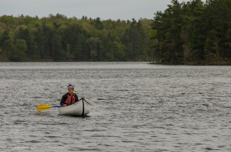 paddling on Big Salmon Lake in Frontenac