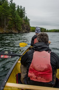 paddling on Big Salmon Lake in Frontenac