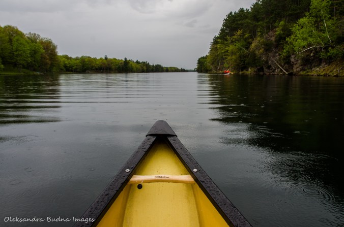 paddling on Big Salmon Lake in Frontenac