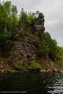 cliff on Big Salmon Lake in Frontenac