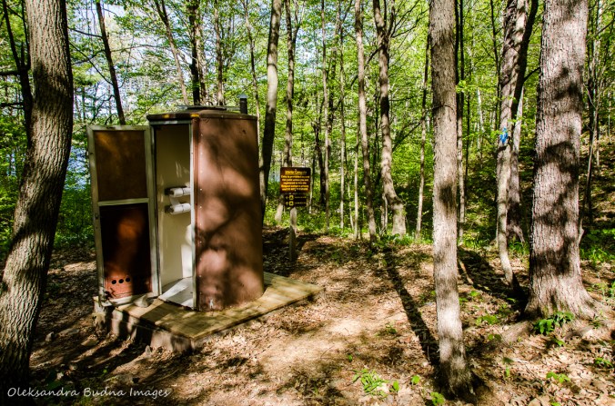 outhouse at campsites 4 in Frontenac