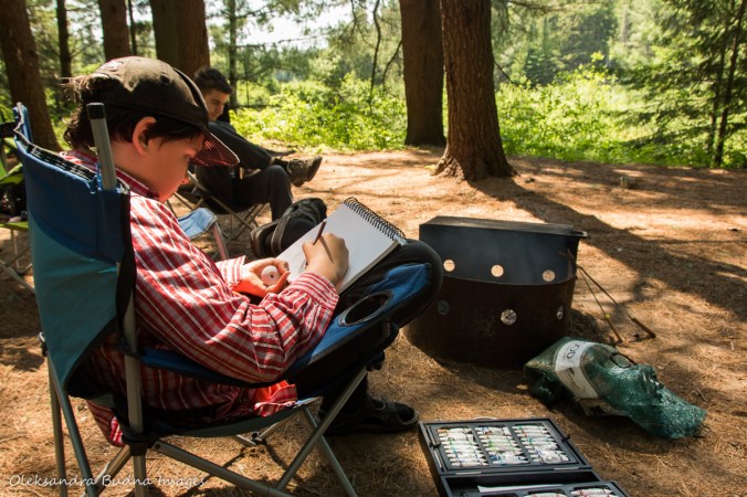 drawing at the campground