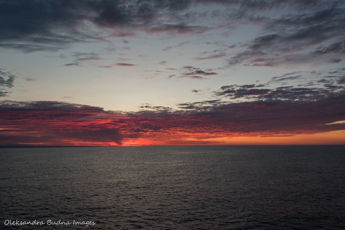 sunrise from Highlander Ferry near Newfoundland