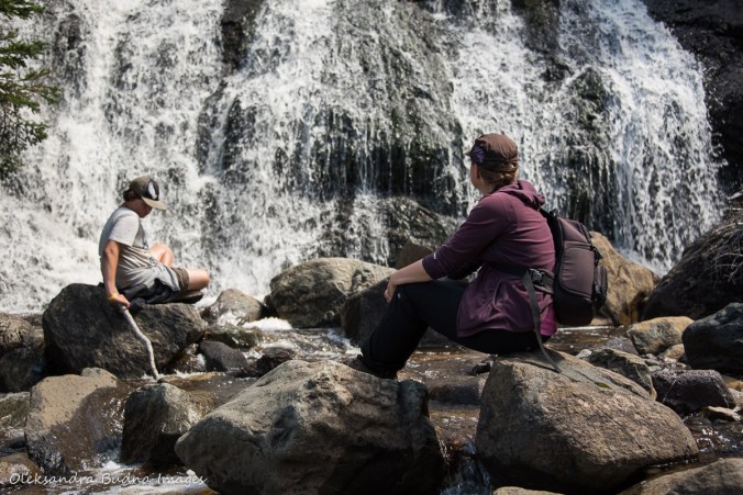 watching a waterfall in gros morne, Newfoundland