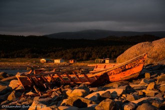 old boat near Lobster Cove in Newfoundland