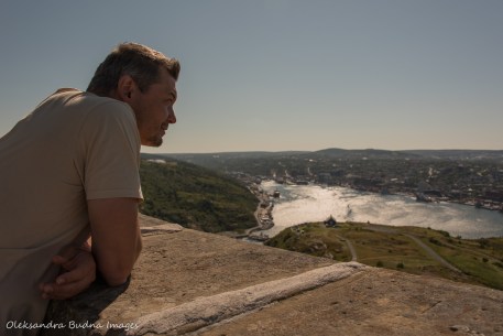 enjoying the view from Signal Hill St. John`s, Newfoundland
