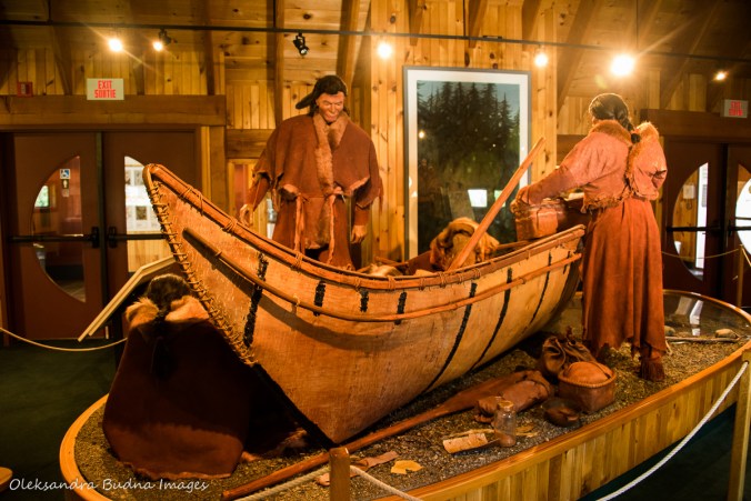 inside eothuks Interpretive Centre in Boyd`s Cove, Newfoundland