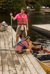 all set for a trip at boat launch on Canoe Lake in Algonquin