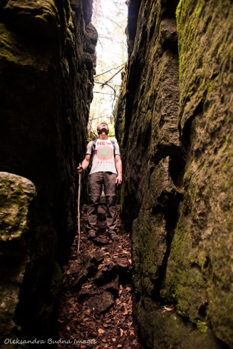 hiking Keyhole Trail at Nottawasaga Bluffs Conservation Area