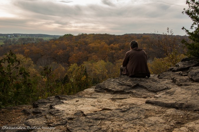enjoying the view from Nottawasaga Bluffs