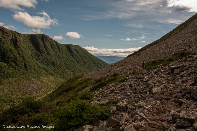 hiking Gros Morne Mountain trail in Newfoundland