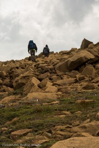 hiking up the Tablelands in Gros Morne, Newfoundland