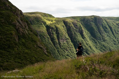 hiking Gros Morne Mountain trail in Newfoundland