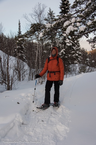 snowshoeing up to La Cigale rustic shelter in parc national d'Aiguebelle