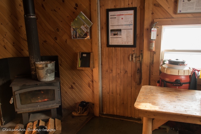 inside La Cigale cabin in parc national d'Aiguebelle