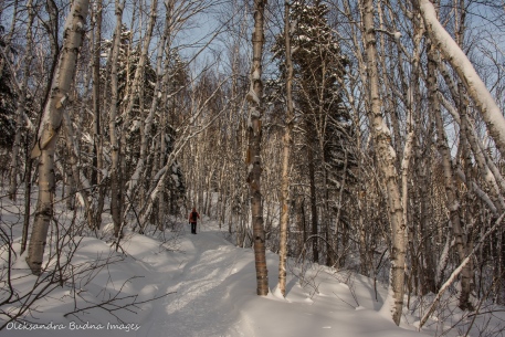 snowshoeing to Lac La Haie in Parc National d'Aiguebelle
