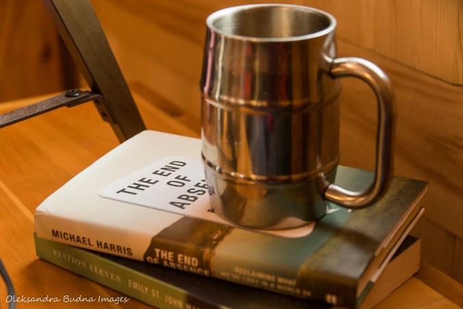 books and a cup of coffee