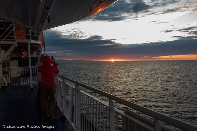 sunrise from Newfoundland ferry