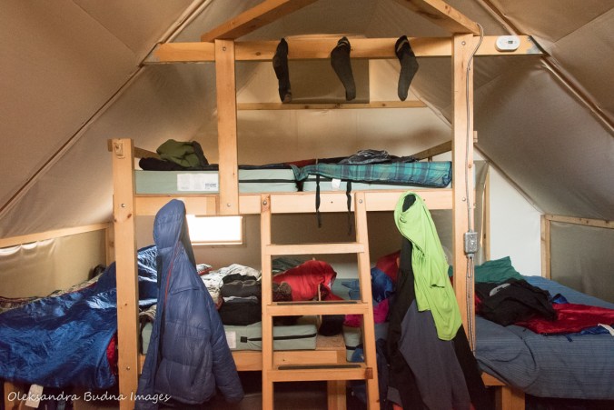 inside oTENTik 22 at Poitn Pelee