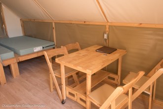 inside oTENTik 22 at Point Pelee