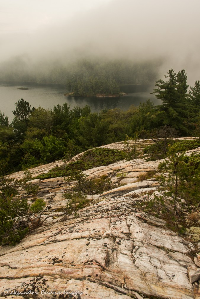 foggy morning over Grace Lake in Killarney