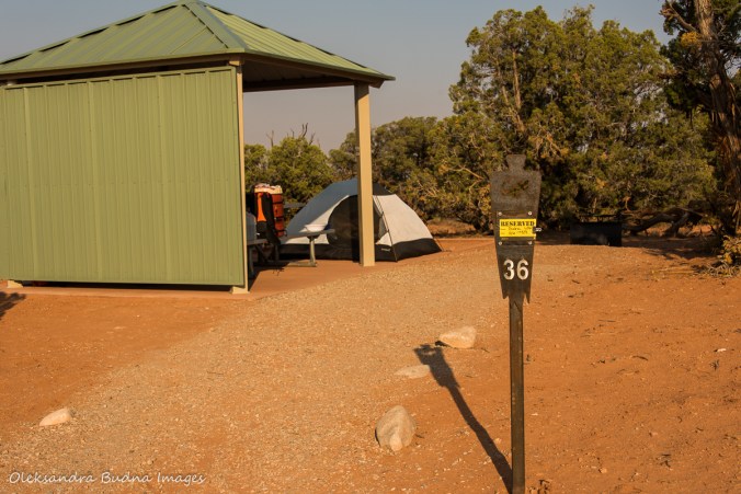 campsite 36 at Wingate Campground in Dead Horse Point State Park