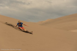sandboarding at Great Sand Dunes National Park in Colorado