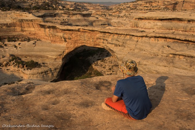 view of Sipapu Bridge in Natural Bridges National Park