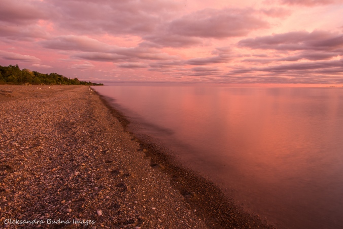 sunset over Lake Erie in Point Pelee National Park