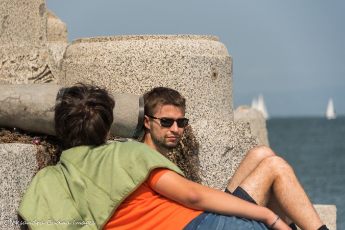 listening to wave organ in San Francisco