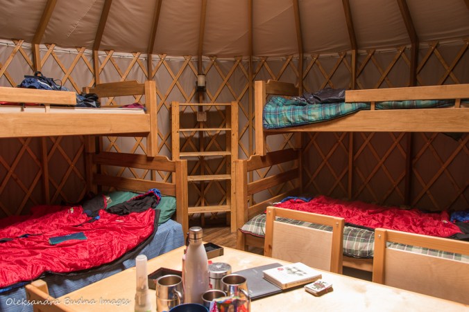 inside a new yurt # 46 at MacGregor Point