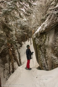 snowshoeing in Parc national du Mont-Mégantic in Quebec