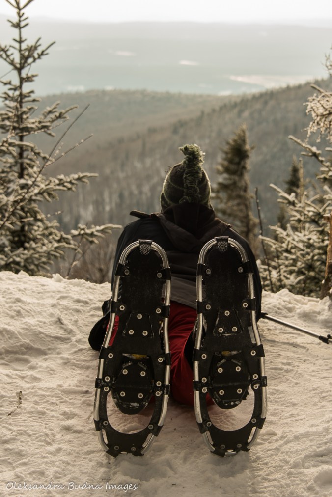 enjoying the view from L'Ascension at Parc national du Mont-Mégantic