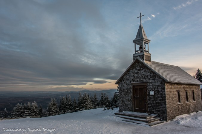 church on top of Saint Joseph Mont at Parc national du Mont-Mégantic