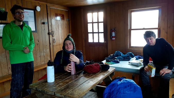 inside Mont Saint Joseph hut at Parc national du Mont-Mégantic