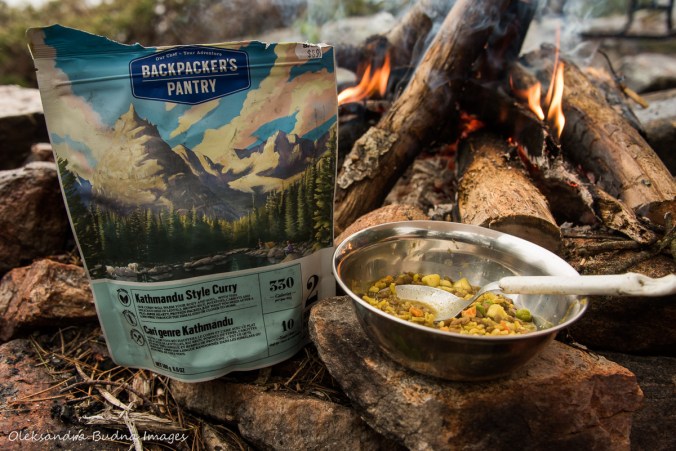 Kathmandu style curry from Packpacker's Pantry near the campfire
