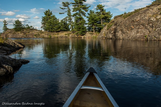 paddling on McGregor Bay in Killarney