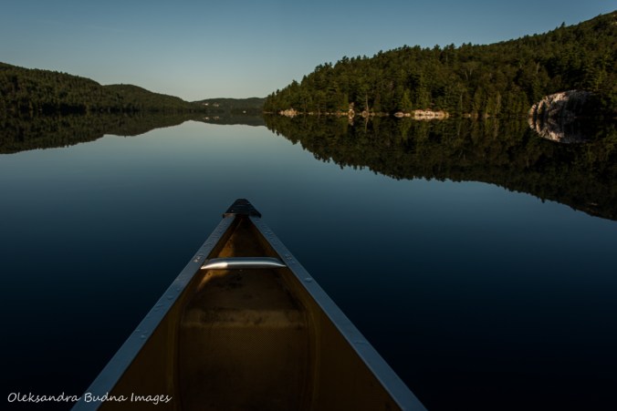 morning paddle on Nellie Lake in Killarney