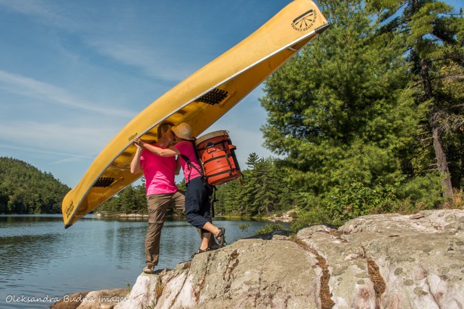 kissing under a canoe