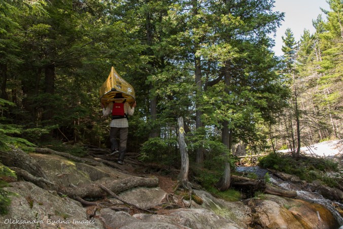 portage from Great Mountain to Little Mountain Lake in Killarney