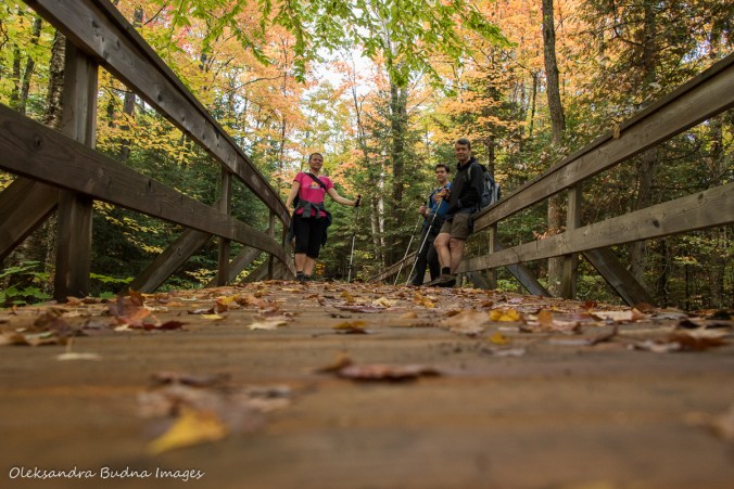 hiking Lakeshore Trail at Silent Lake
