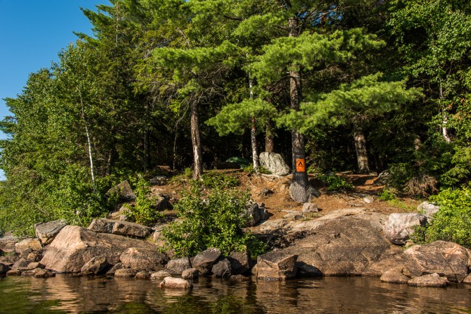 campsite on Manitou lake in Algonquin