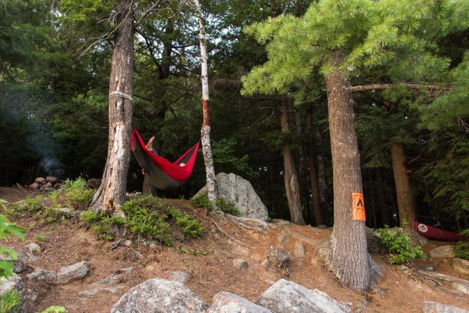 campsite on Manitou Lake in Algonquin
