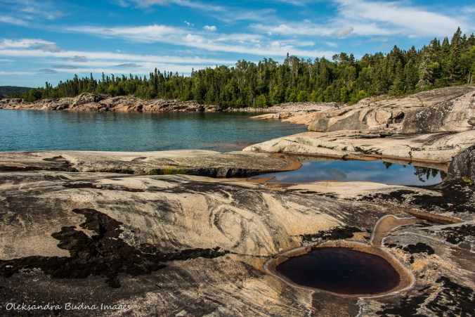 Under the volcano trail at Neys Provincial Park on Lake Superior