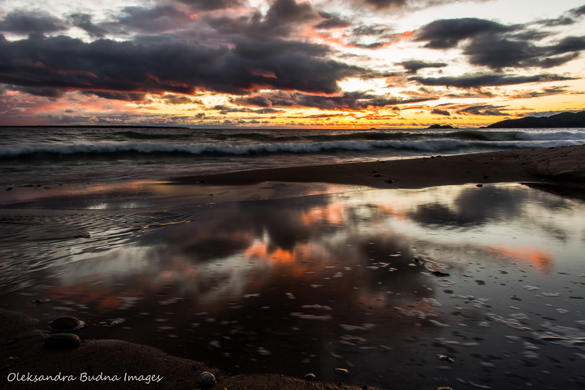 sunset on Lake Superior